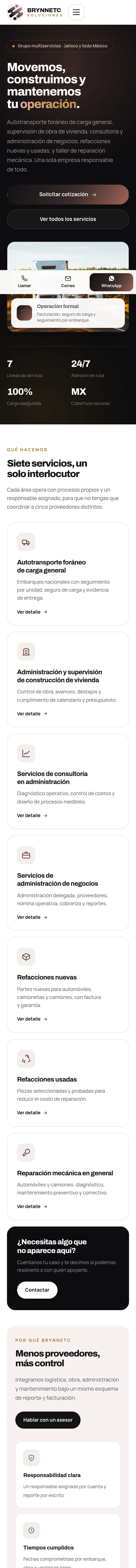 Versión móvil de BRYNNETC Soluciones