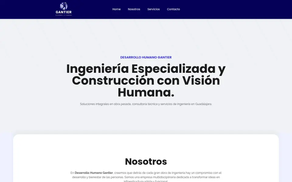 Captura de pantalla de desarrollo humano gantier