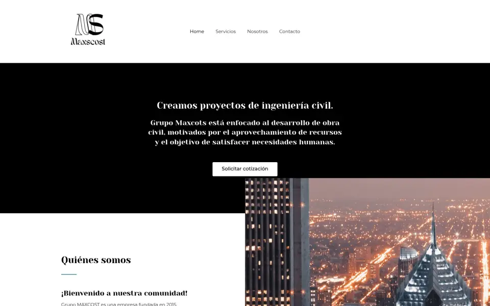 Captura de pantalla de Edificaciones maxscost