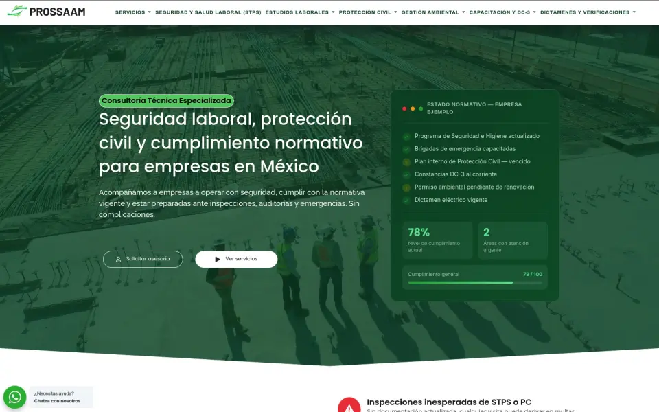 Captura de pantalla de PROSSAAM