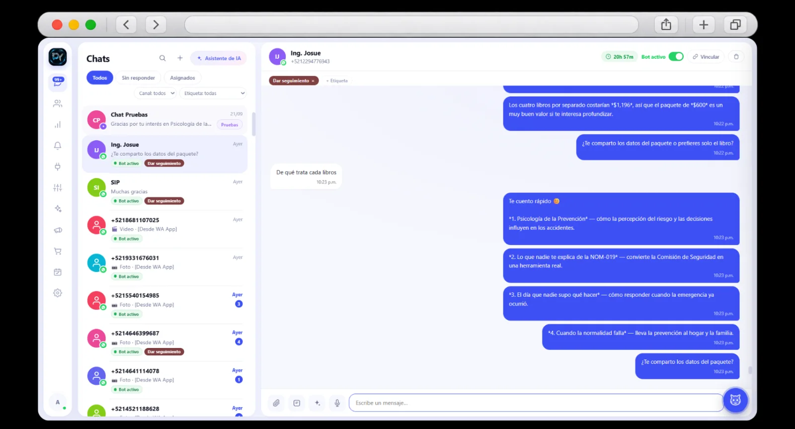 Pantalla 1 de CHATBOT DE INTELIGENCIA ARTIFICIAL